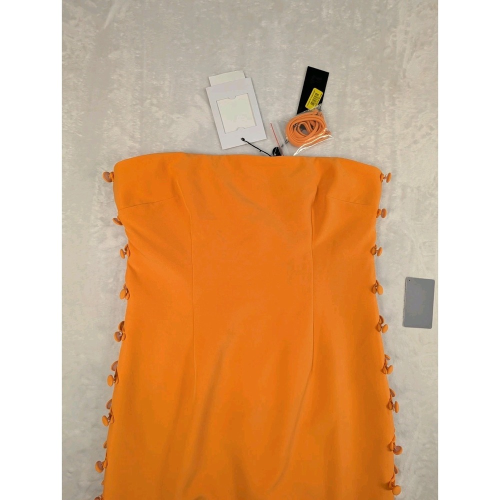 Gianna Bini Caelynn Bell Orange Midi Dress Size 10 Removable Straps READ - Picture 4 of 10